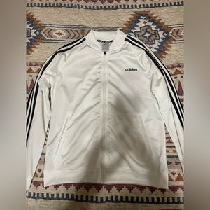Adidas white zip up sweater